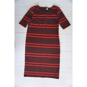Old Navy Women’s Burgundy & Red Striped Tee Dress - Size L